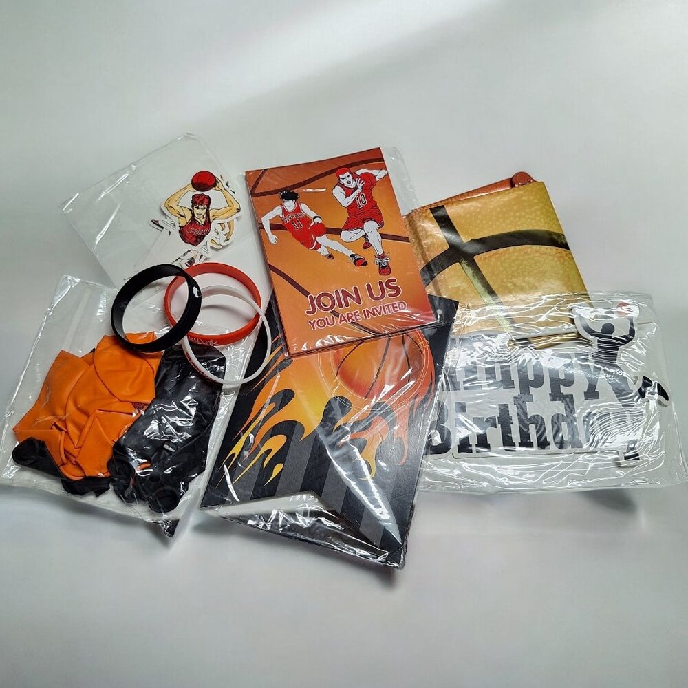 Basketball Themed Birthday Party Supplies Set Invitations Balloons‎ Cake Topper